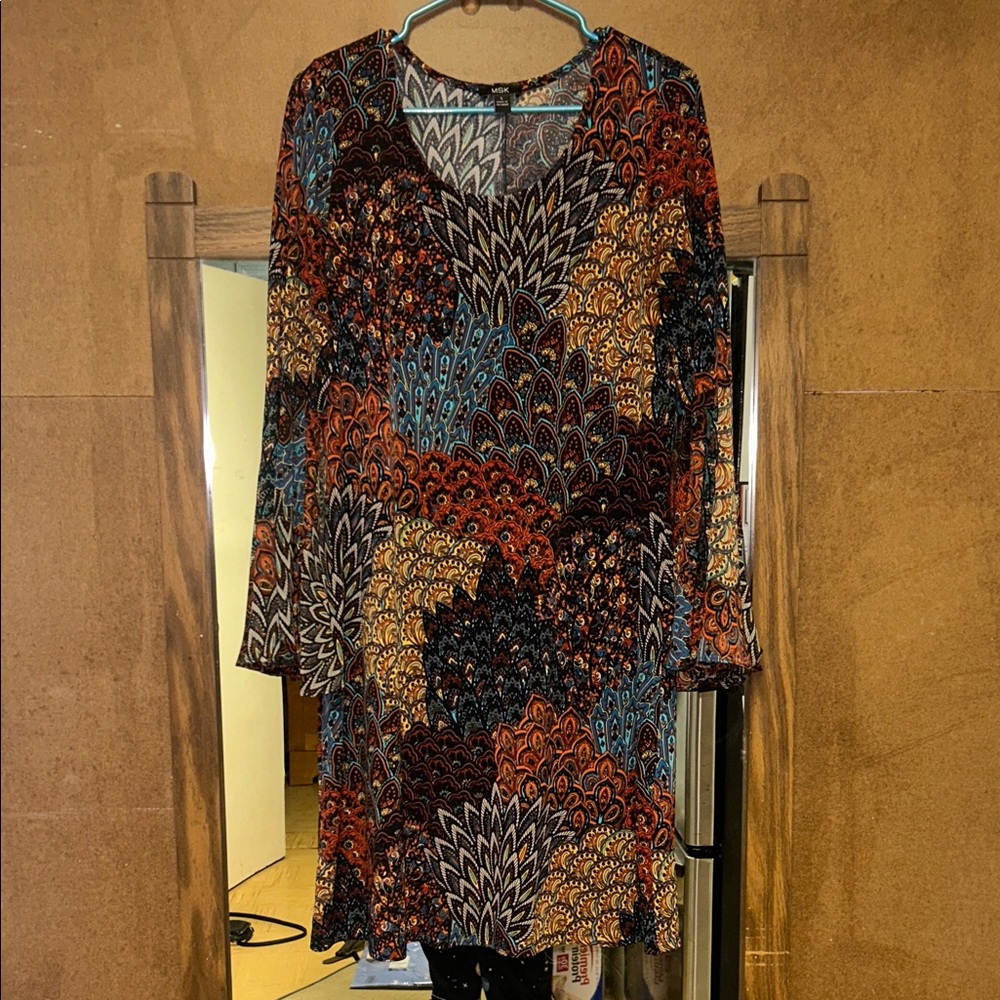 MSK Multicolor Patterned Dress
